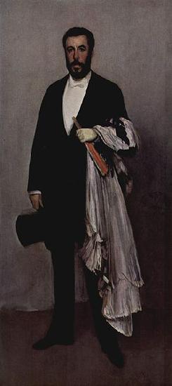 James Abbot McNeill Whistler Arrangement in light pink and black, portrait of Theodore Duret Germany oil painting art